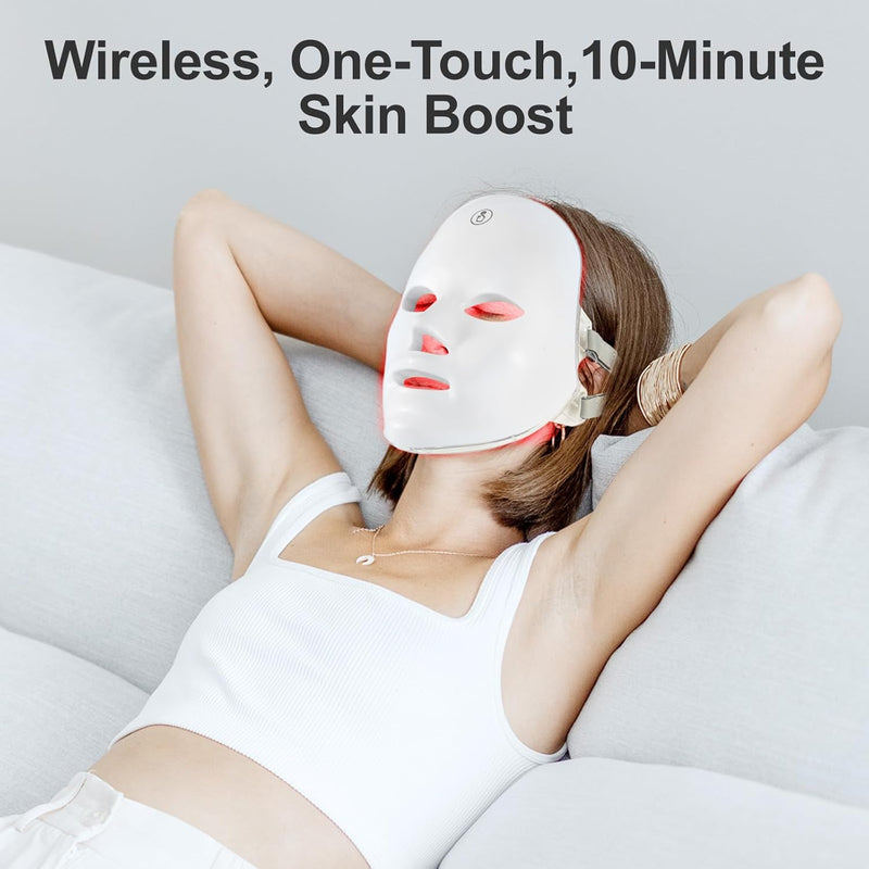 Red Light Therapy Mask Anti-Aging Skin Care | Skin Tightening | Reduces Wrinkles | Brightens Skin | Collagen Boost